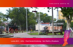 El ingeniero civil Miguel Lifschitz, actual senador por el Departamento Rosario y precandidato a gobernador de la provincia de Santa Fe, estará en Armstrong el próximo lunes 26 de enero a las 20hs, el lugar del encuentro será el Club Social, esquina Rivadavia y San Martín. En la modalidad de entrevista abierta, el socialista dialogará con el periodista Leonardo Farjat y luego reponderá las inquietudes de los armstronenses en esta nueva modalidad de hacer campaña.