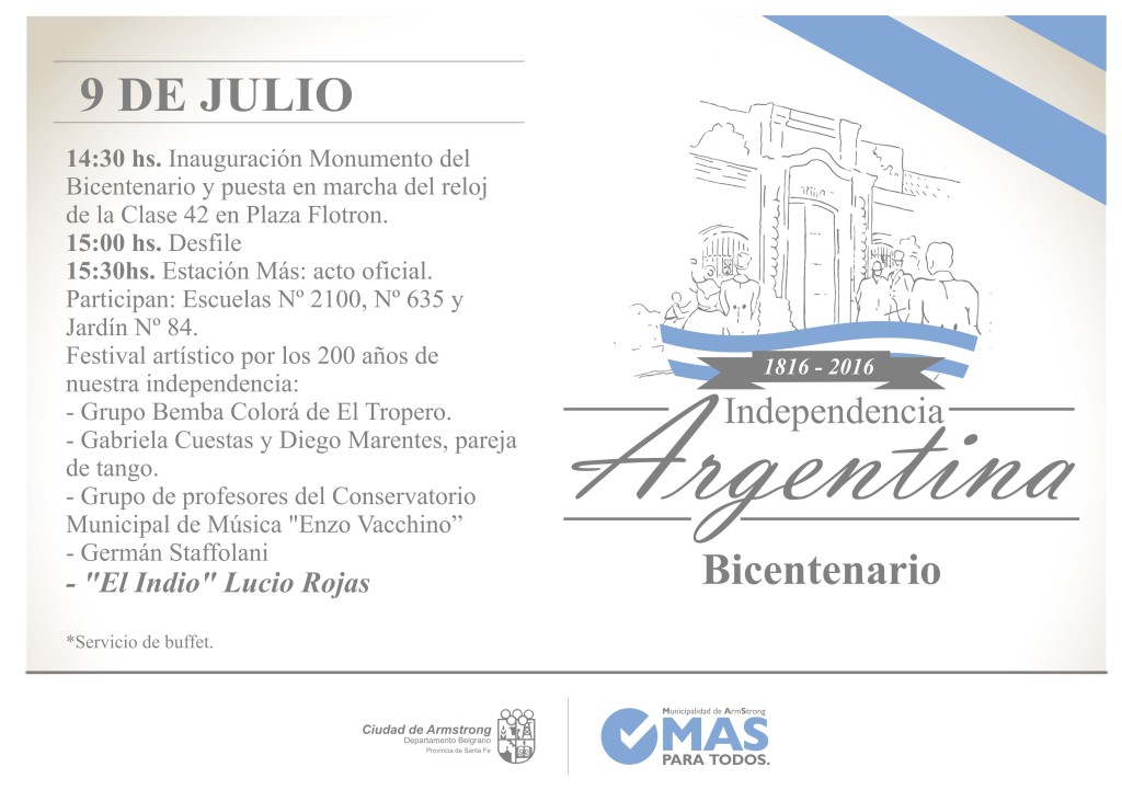 placa tv bicentenario independencia