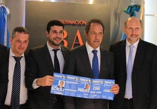 Junto con Omar Perotti, Alejandro Ramos y Diego Mansilla, Marcos Cleri se reunió ayer con Daniel Scioli.