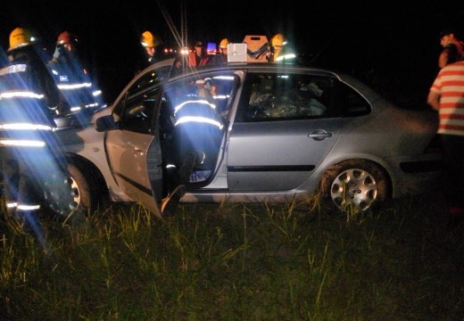 Accidente en el km 386 autopista Rosario-Cordoba.