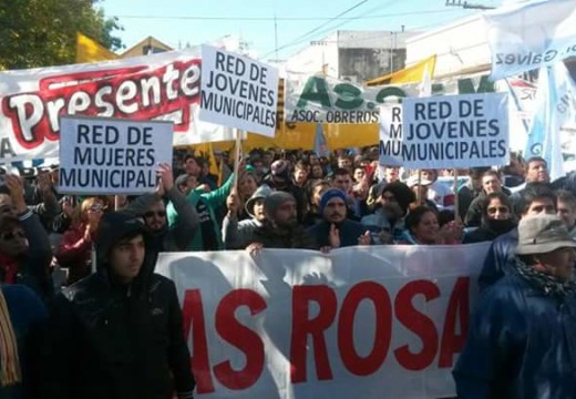 Municipales de toda la provincia se movilizaron hasta Las Rosas.