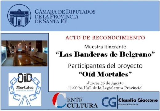 La cámara de Diputados distinguira la muestra «Las Banderas de Belgrano»