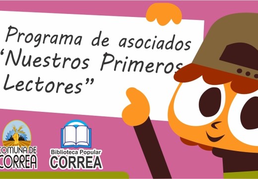 Niños y niñas de 1ro y 2do grado de Correa serán asociados gratuitamente.