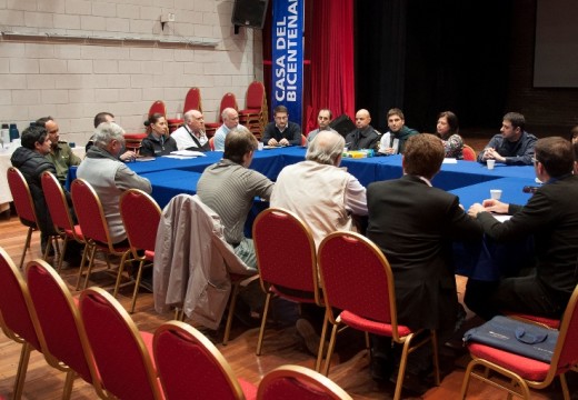 Pullaro, Rasetto y Segretin en la reunión del Consejo de Seguridad de Cañada de Gómez.