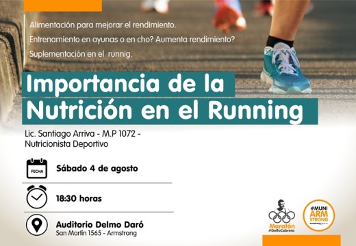 Charla “Importancia de la nutrición en el running”.