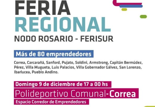 Feria Regional de Emprendedores en Correa.