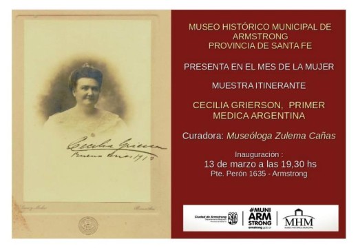 “Cecilia Grierson, Primer Médica Argentina” en el M.H.M.