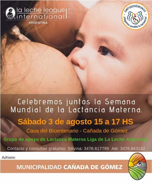 Del 1° al 7 de agosto «Semana Mundial de Lactancia Materna»