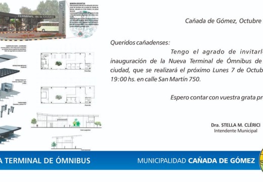 Inauguración Nueva terminal en Cañada de Gómez.