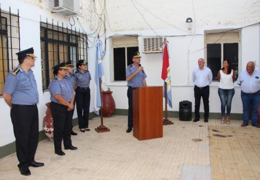 Cañada de Gomez. Leiva participó de la asunción del nuevo Jefe de Policía.