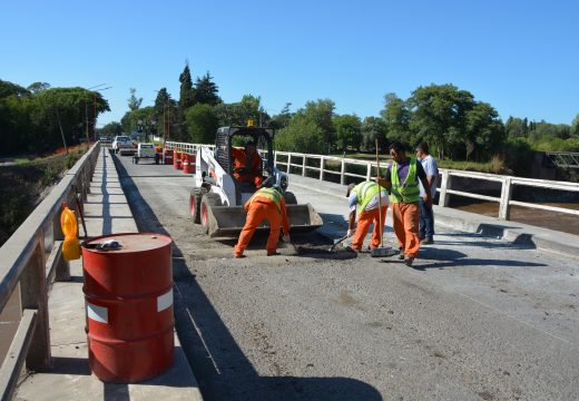 Avanzan las obras en el puente de la RN 11 sobre el río Carcaraña