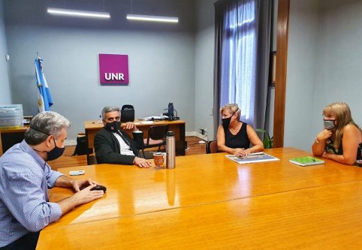 Encuentro de Clérici y Casalegno con el rector de la UNR.
