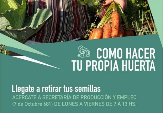 Cañada de Gómez. Municipio entrega semillas del programa Prohuerta.