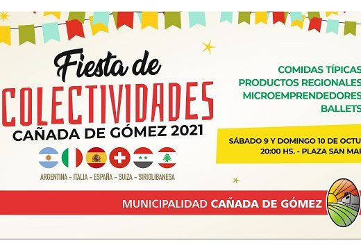 Cañada de Gómez. Este fin de semana se realiza la fiesta de colectividades 2021.