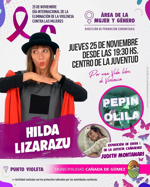 Cañada de Gómez. Actividad por el Día Internacional de la eliminación de la Violencia Contra la Mujer.