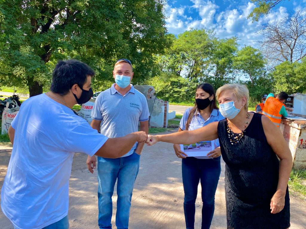 CON APORTES DEL MUNICIPIO SE RECONSTRUYE ARCO DE INGRESO DEL AERO CLUB