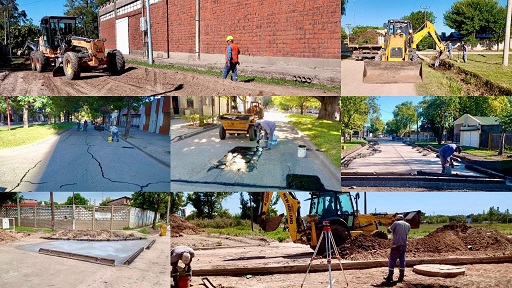 Municipio realizó trabajos de obra pública en diferentes sectores de la ciudad.