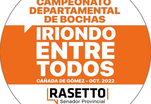 Torneo Departamental de Bochas “Iriondo Entre Todos”.