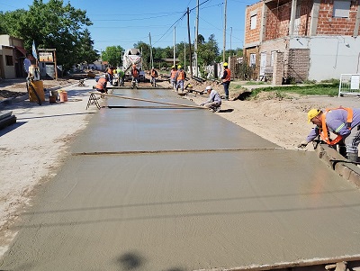 Cañada de Gómez. Municipio avanza con obras de pavimento.