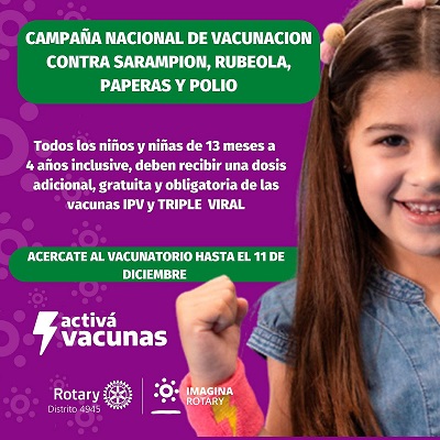 Se extendió la campaña de vacunación en Argentina hasta el 11 de diciembre.
