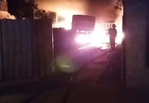 Cañada de Gómez. Voraz incendio en la madrugada.