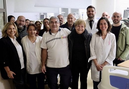 Martorano recorrió la Unidad de Terapia Intensiva del Hospital de Cañada de Gómez.