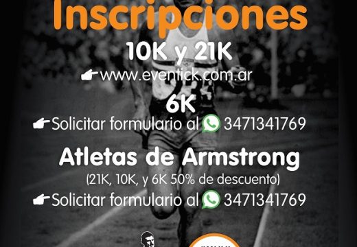 Armstrong. Inscripciones abiertas para el medio maratón Delfo Cabrera.