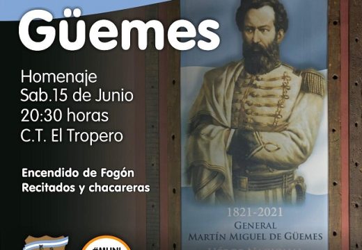 Fogón y Peña con motivo de conmemorar un nuevo aniversario del fallecimiento del Gral. Martín Miguel de Güemes.