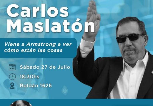 Carlos Maslatón visitará Armstrong.  