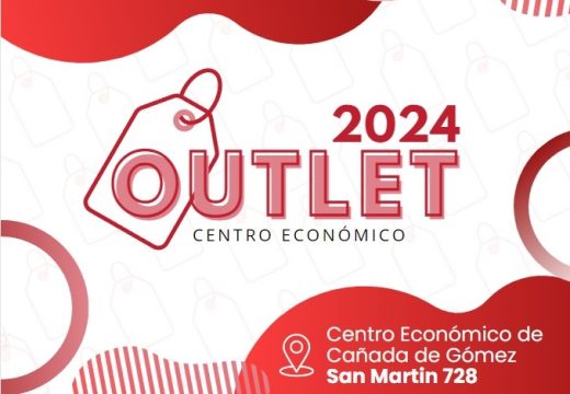 El Centro Económico de Cañada de Gómez organiza el Outlet JULIO 2024 con más ofertas que nunca.