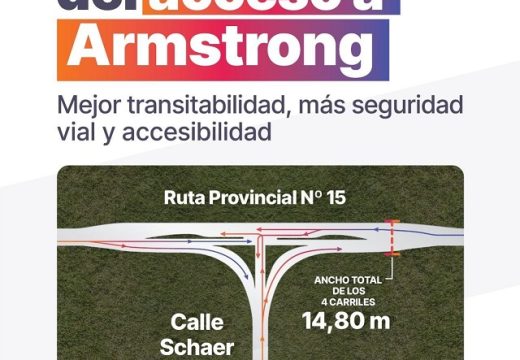 Una obra esperada por Armstrong: el gobierno provincial ensanchará su acceso.