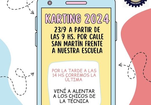 La Escuela de Educación Técnico Profesional N° 291, los invita a participar de una nueva edición de la carrera de karting.