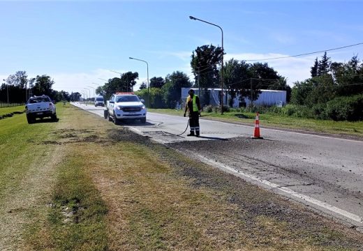 Vialidad Nacional trabajó sobre RN 178 entre Las Rosas y Montes de Oca.