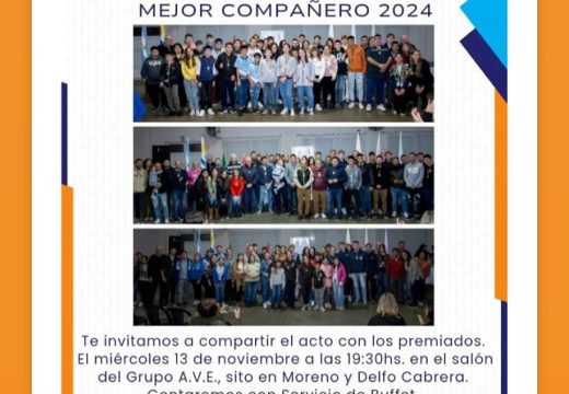 Rotary Club Armstrong recuerda que se están recibiendo los nominados para la elección del Mejor Compañero 2024.