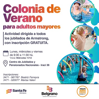 Colonia de verano para adultos mayores.