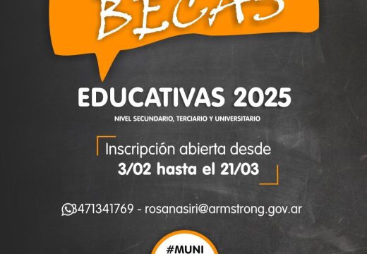 Armstrong. Solicitud de Becas Educativas 2025.