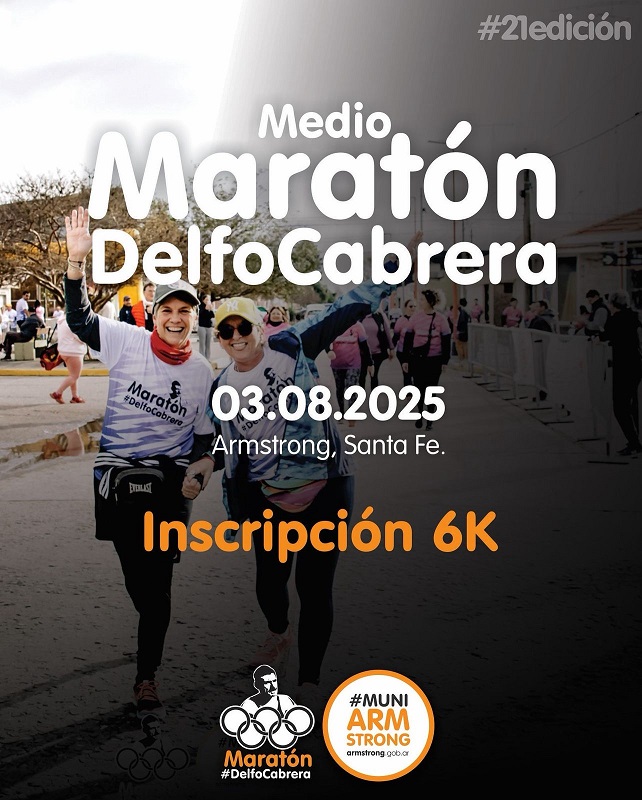 Inscripciones Maratón Delfo Cabrera. Con mucho entusiasmo esperamos el 3 de agosto.