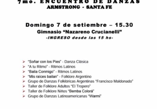 Warmi celebra su Séptimo Encuentro de Danzas en Armstrong.