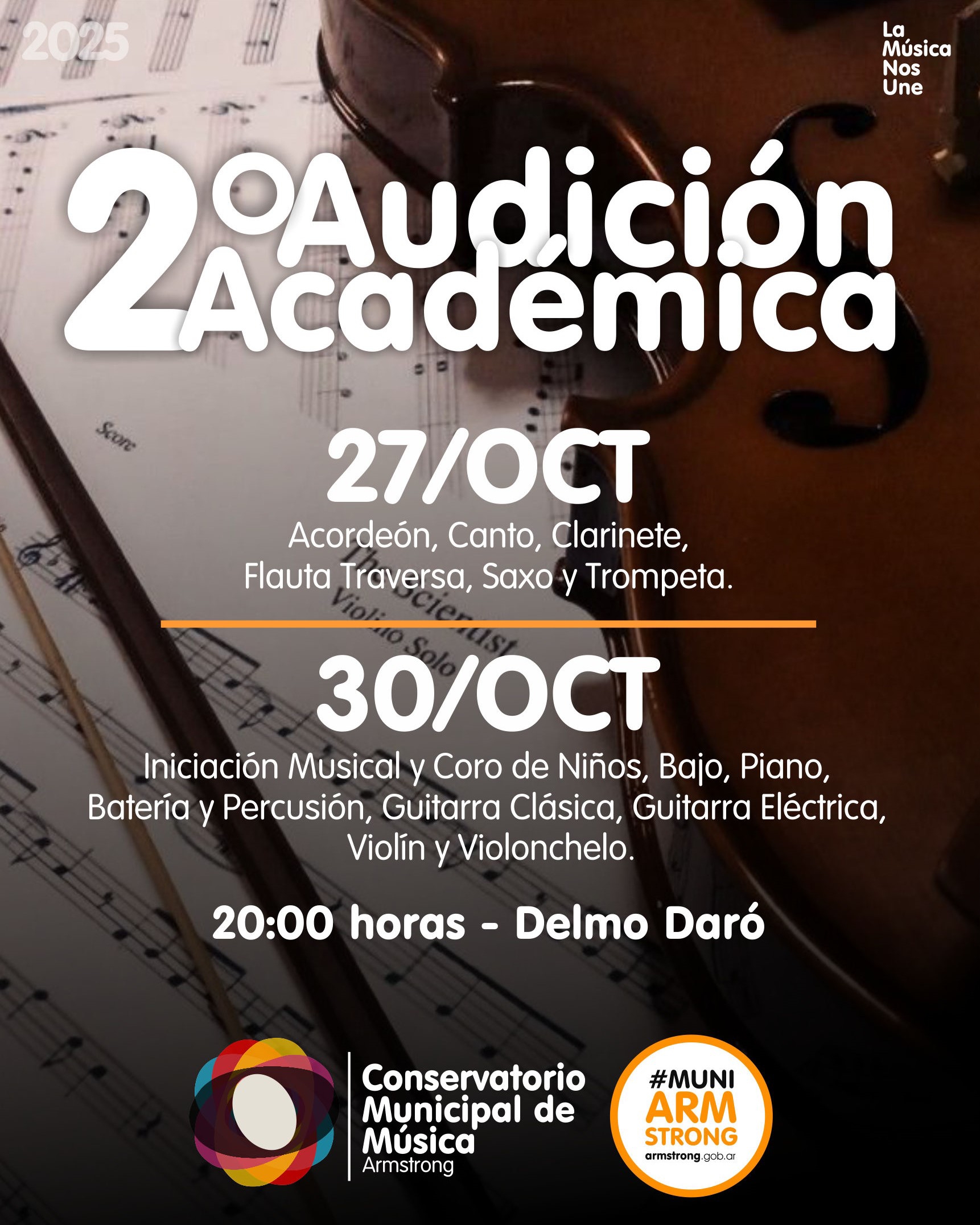 Audiciones académicas del Conservatorio 2025