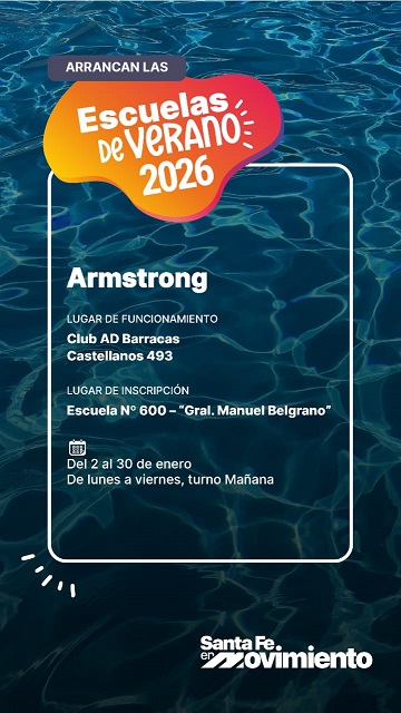 Armstrong. Escuela de Verano 2026.