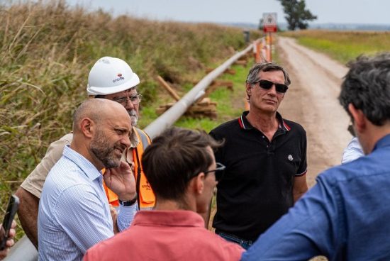 Puccini y Verdecchia recorrieron las obras del Gasoducto de la Ruta 20.
