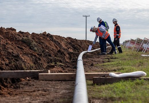 Litoralgas avanza en la puesta en funcionamiento del Gasoducto Regional Centro II.