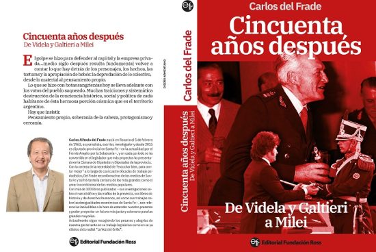 Carlos del Frade Presenta Nuevo Libro: «Cincuenta Años Despues -De Videla y Galtieri a Milei»