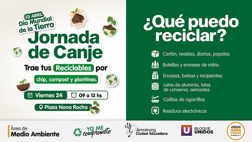 Armstrong celebra el Día de la Tierra con una nueva jornada de canje «Yo me Comprometo»