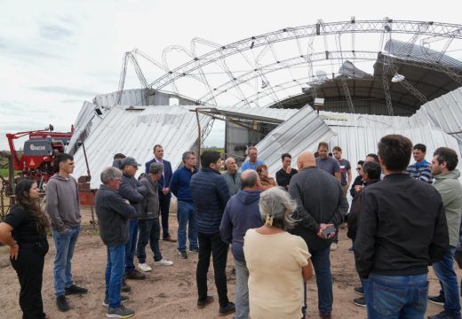 Departamento Belgrano: Pullaro visitó establecimientos productivos afectados por el temporal.