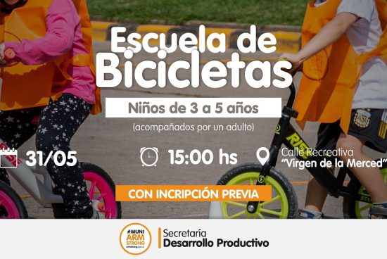 Regresa la Escuela de Bicicletas a Armstrong: segunda temporada con un enfoque integral y multidisciplinario.