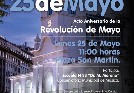 Armstrong se prepara para celebrar el 216° aniversario de la Revolución de Mayo.