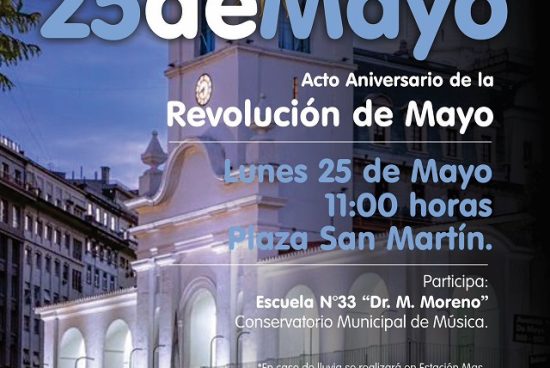 Armstrong se prepara para celebrar el 216° aniversario de la Revolución de Mayo.
