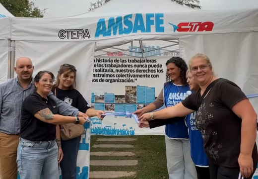 La «Carpa Blanca» docente llegó a Armstrong: «Nuestra política es defender la escuela pública frente al ajuste»