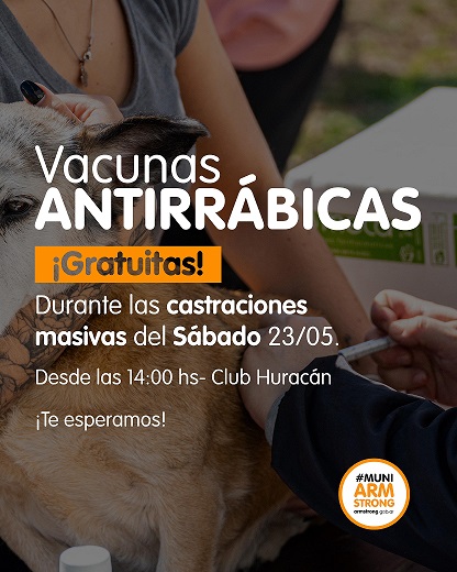 Armstrong: Se viene una nueva campaña de castraciones y vacunación de mascotas.